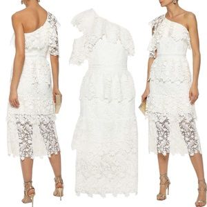 2for$50 Joie Belisa crochet one shoulder lace dress